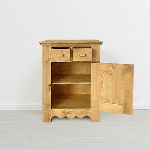 MEUBLE CONFITURIER CHAMONIX 1 PORTE 2 TIROIRS EN SAPIN MASSIF 72 X 94 x 48 cm - Photo N°3