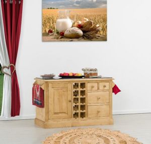 BILLOT DOUBLE FACE CHAMONIX 8 TIROIRS 2 PORTES EN SAPIN MASSIF 134 X 85 X 62cm