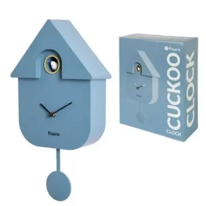 HORLOGE MAISON COUCOU FISURA COULEUR BLEUE 21.5 X 41.5 X 8 CM