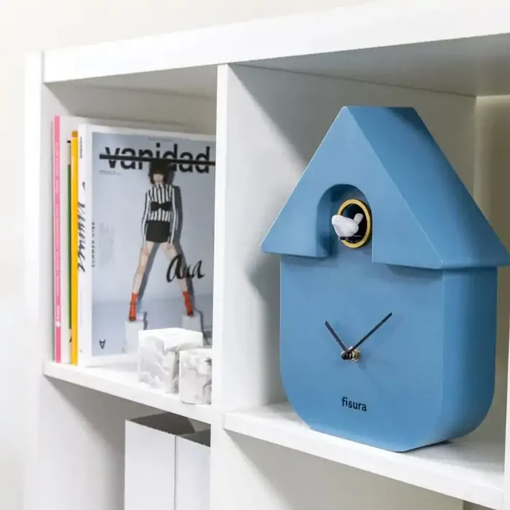 HORLOGE MAISON COUCOU FISURA COULEUR BLEUE 21.5 X 41.5 X 8 CM - Photo N°4