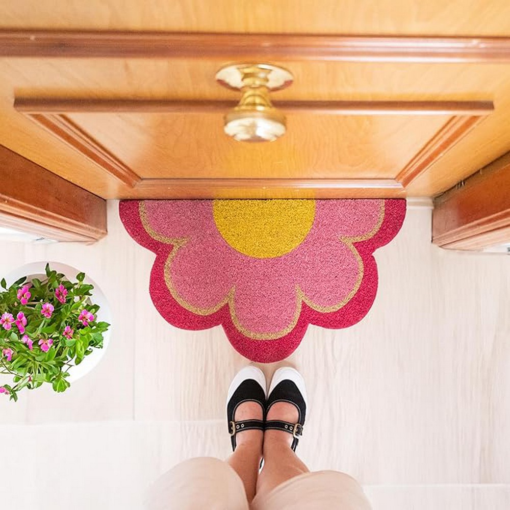 TAPIS D'INTERIEUR DEMI-FLEUR ROSE 70 x 40 cm - Photo N°4