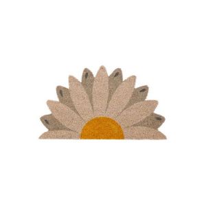 TAPIS D'INTERIEUR DEMI-FLEUR GRISE 70 x 40 cm