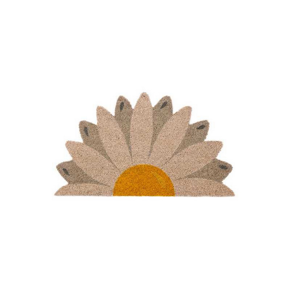 TAPIS D'INTERIEUR DEMI-FLEUR GRISE 70 x 40 cm - Photo N°1