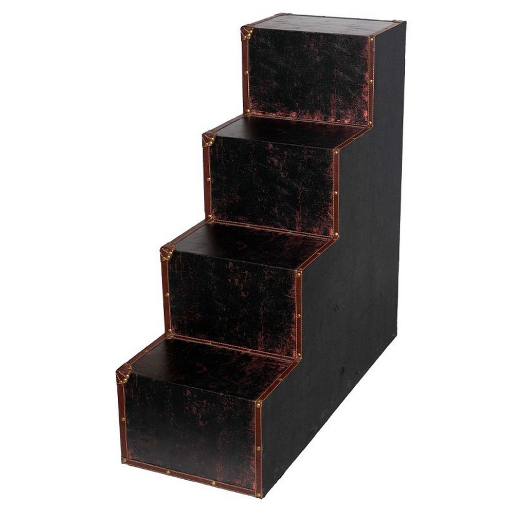 MEUBLE VALISE ESCALIER MARCO 4 PORTES 2 TIROIRS MULTICOLORE 100 X 100 X 40 CM - Photo N°2