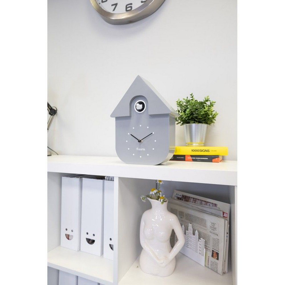 HORLOGE MAISON COUCOU FISURA COULEUR GRISE ET NOIRE 21.5 X 41.5 X 8 CM - Photo N°2