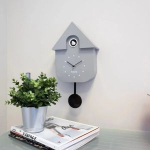 HORLOGE MAISON COUCOU FISURA COULEUR GRISE ET NOIRE 21.5 X 41.5 X 8 CM