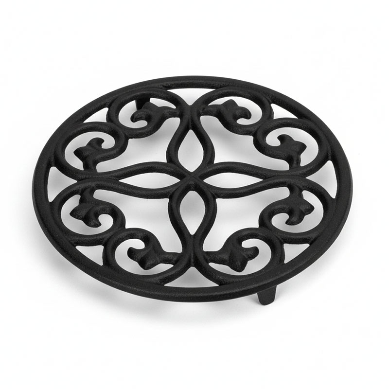 DESSOUS DE PLAT ROND EN FONTE ARABESQUE 17 X 1.2 X 17 CM - Photo N°3