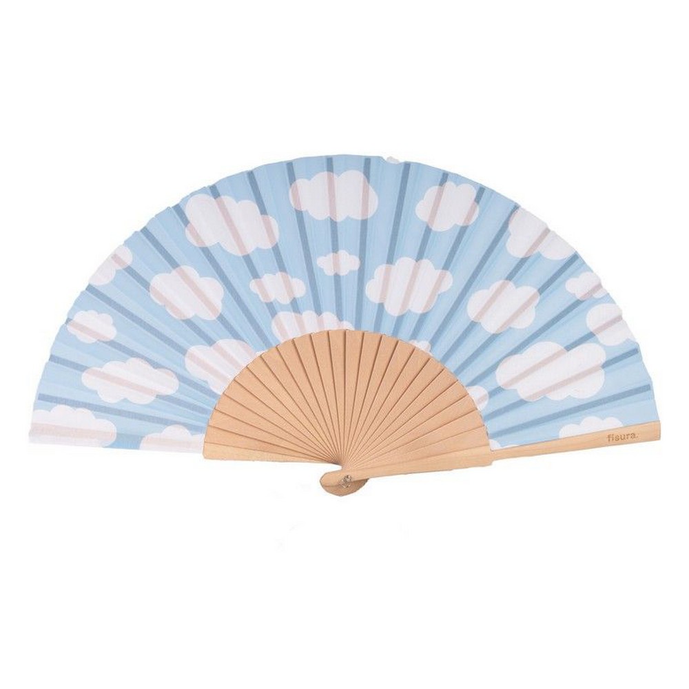 EVENTAIL DECOR NUAGE 42.5 x 23 CM - Photo N°1