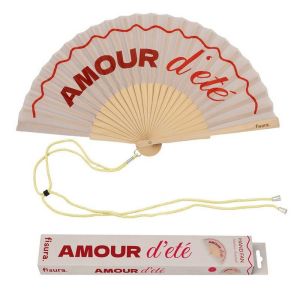 EVENTAIL AMOUR D'ETE 42.5 x 23 CM