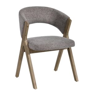 CHAISE KYARA PIEDS BOIS ET TISSU TAUPE 56 X 80 X 55.5 CM