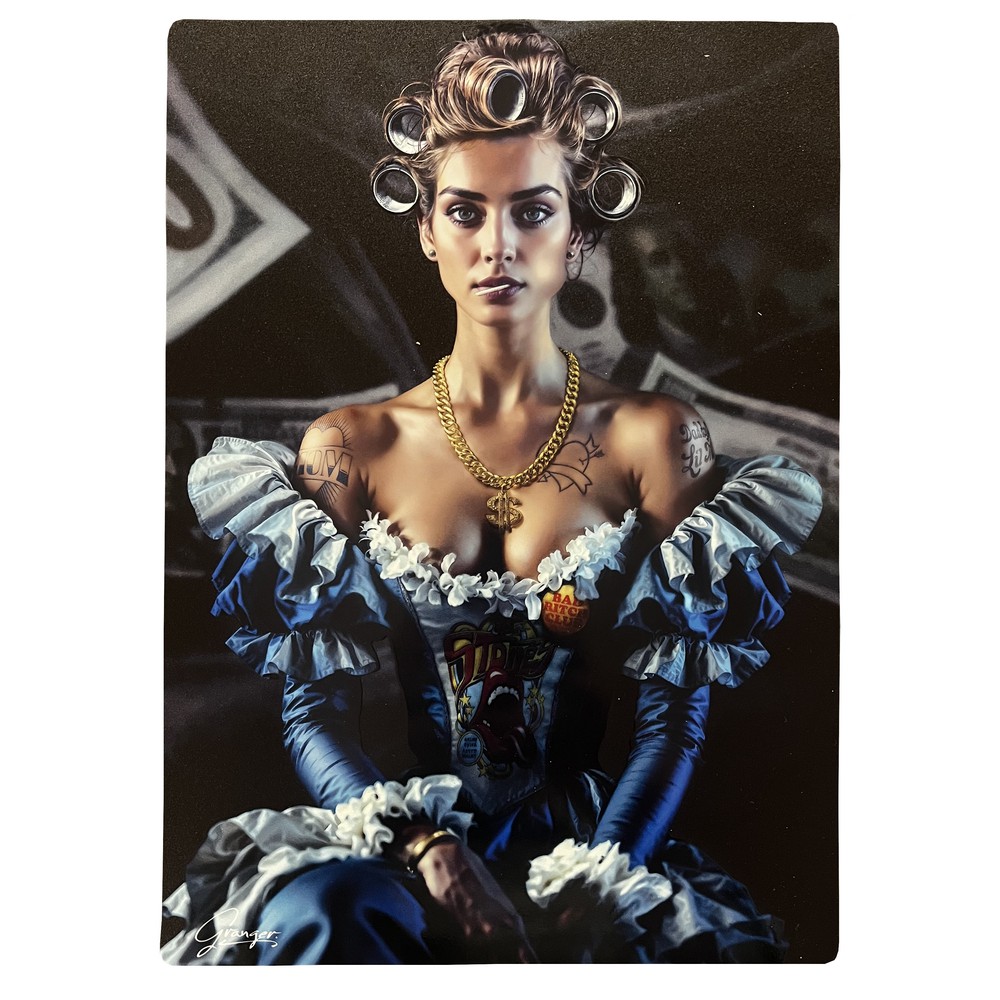 IMPRESSION GIRL POWER II DE GRANGER SUR DIBOND AVEC ATTACHE 20 X 28 CM - Photo N°1