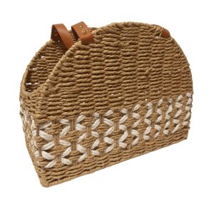 PANIER PORTE REVUE FIBRES NATURELLES  40 X 31 X 20.5 CM