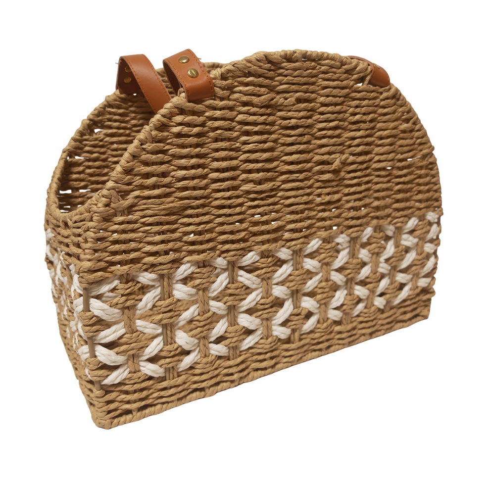 PANIER PORTE REVUE FIBRES NATURELLES  40 X 31 X 20.5 CM - Photo N°1