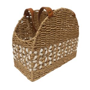 PANIER PORTE REVUE FIBRES NATURELLES  34 X 28 X 17 CM