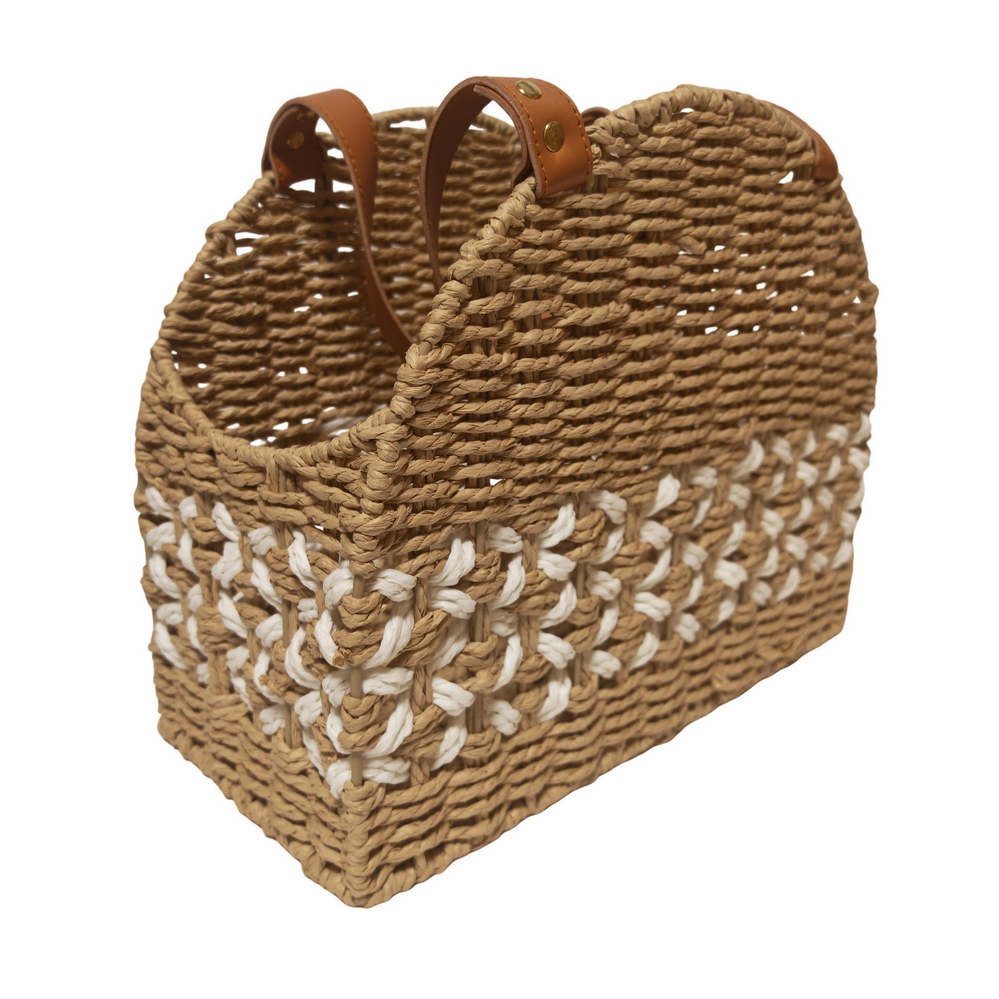 PANIER PORTE REVUE FIBRES NATURELLES  34 X 28 X 17 CM - Photo N°1