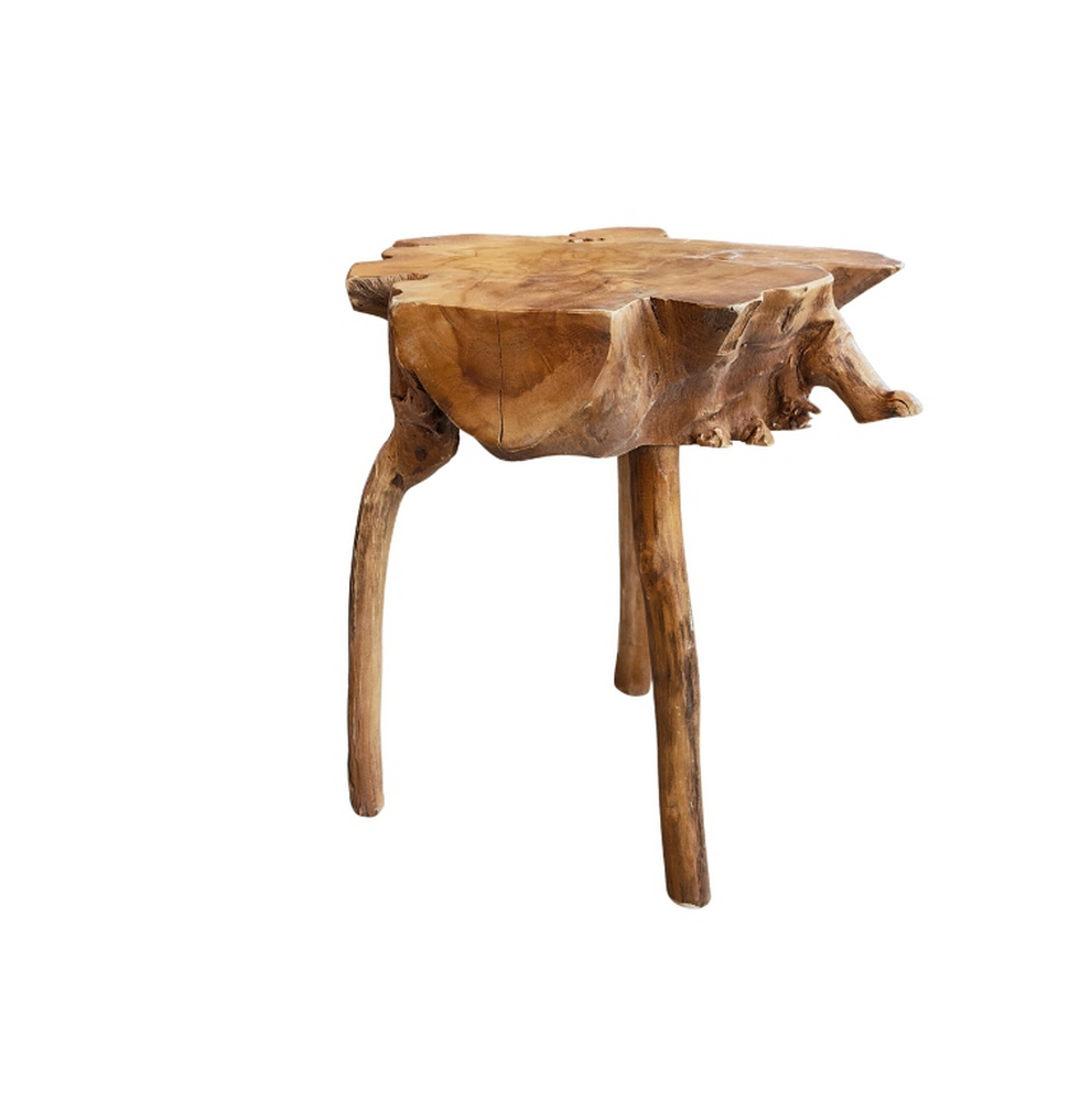 SELLETTE RACINE DE TECK NATUREL  30 X 45 X 36 CM - Photo N°3