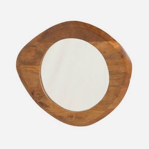 MIROIR EN BOIS DE MANGUIER GINGER GEOMETRIQUE  70 X 60 X 3 CM