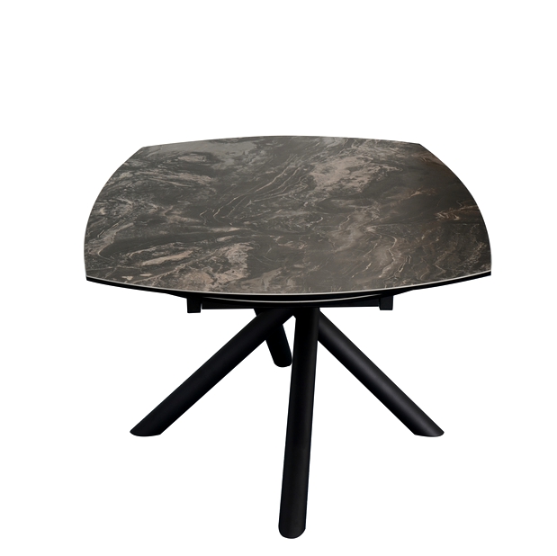 TABLE PG HOME VIGO CERAMIQUE NOIR ET OR GRANDE LARGEUR 180/257 X 110 X 76 - Photo N°4