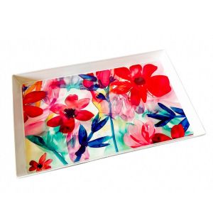 PETIT PLATEAU RECTANGULAIRE AQUARELLA  25 X 16 X 2 CM