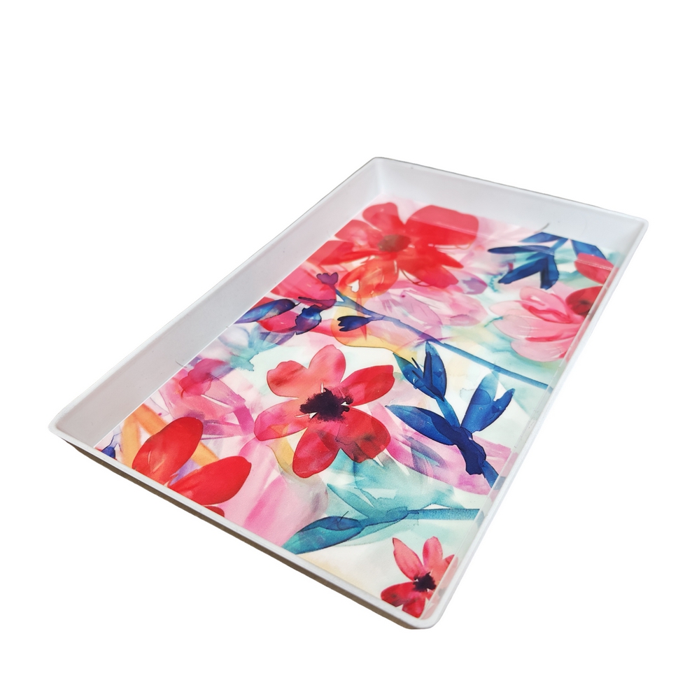 PETIT PLATEAU RECTANGULAIRE AQUARELLA  25 X 16 X 2 CM - Photo N°3