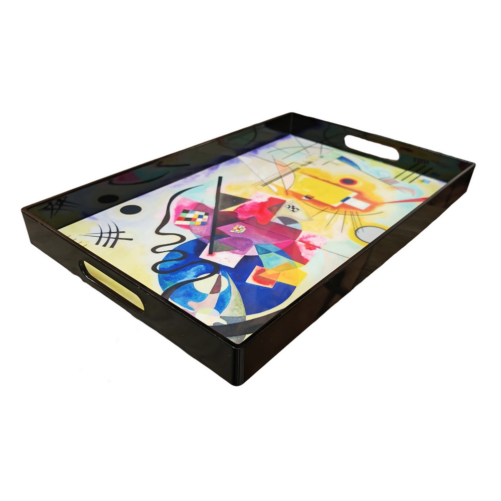 PLATEAU RECTANGULAIRE KANDINSKY  40 X 26 X 3.5 CM - Photo N°3