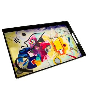 PLATEAU RECTANGULAIRE KANDINSKY  40 X 26 X 3.5 CM