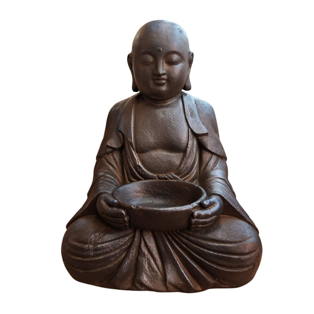 SCULPTURE BOUDDHA FIBRE DE VERRE 43 x 52 x 36 cm - Photo N°1