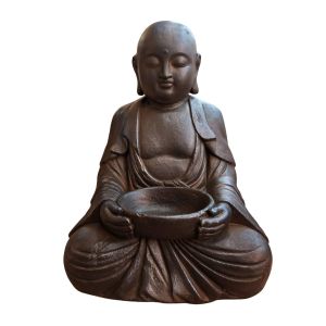SCULPTURE BOUDDHA FIBRE DE VERRE 43 x 52 x 36 cm