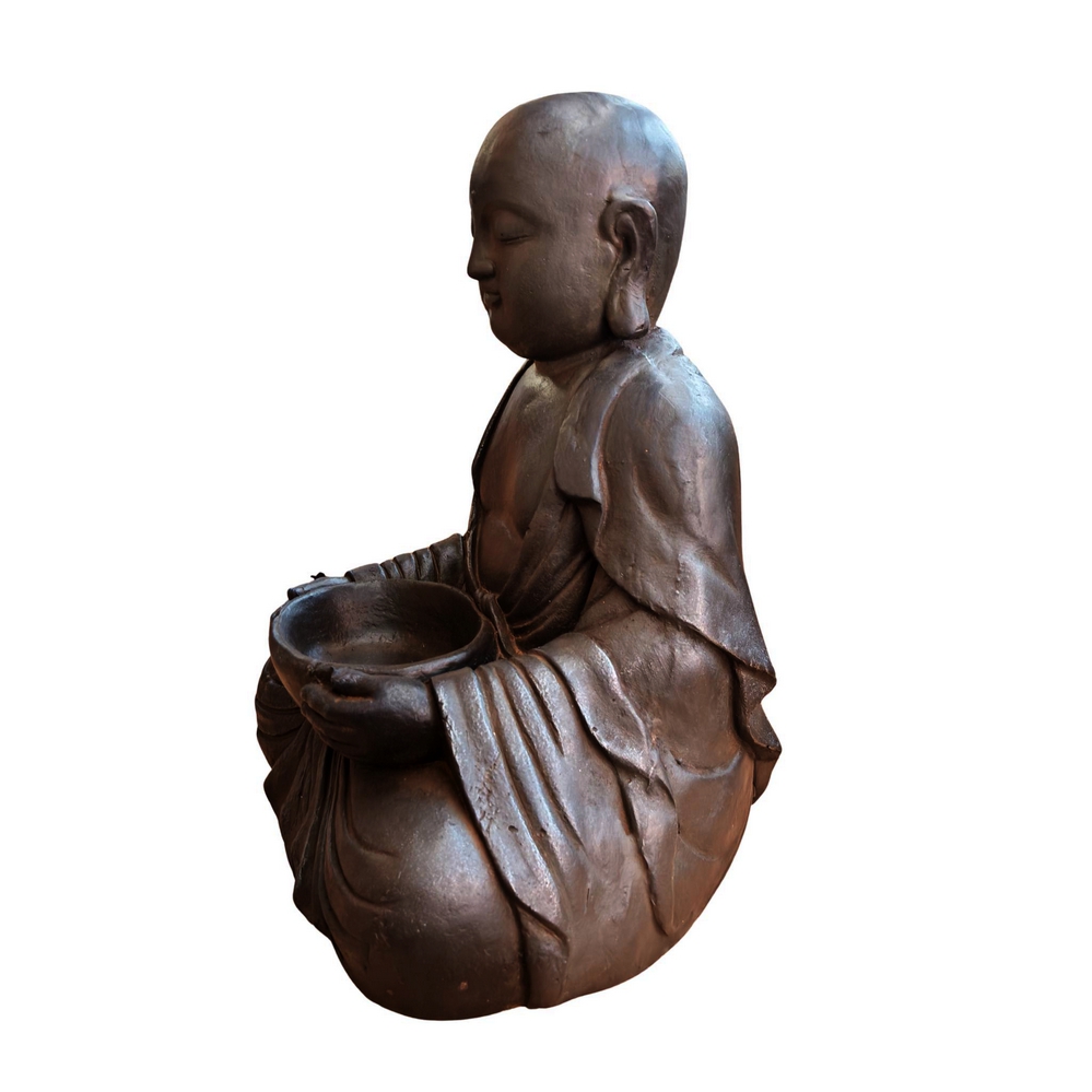 SCULPTURE BOUDDHA FIBRE DE VERRE 43 x 52 x 36 cm - Photo N°5