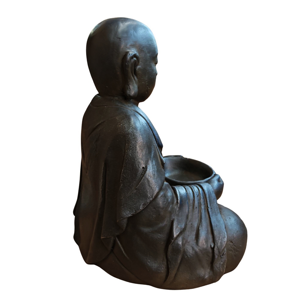 SCULPTURE BOUDDHA FIBRE DE VERRE 43 x 52 x 36 cm - Photo N°3