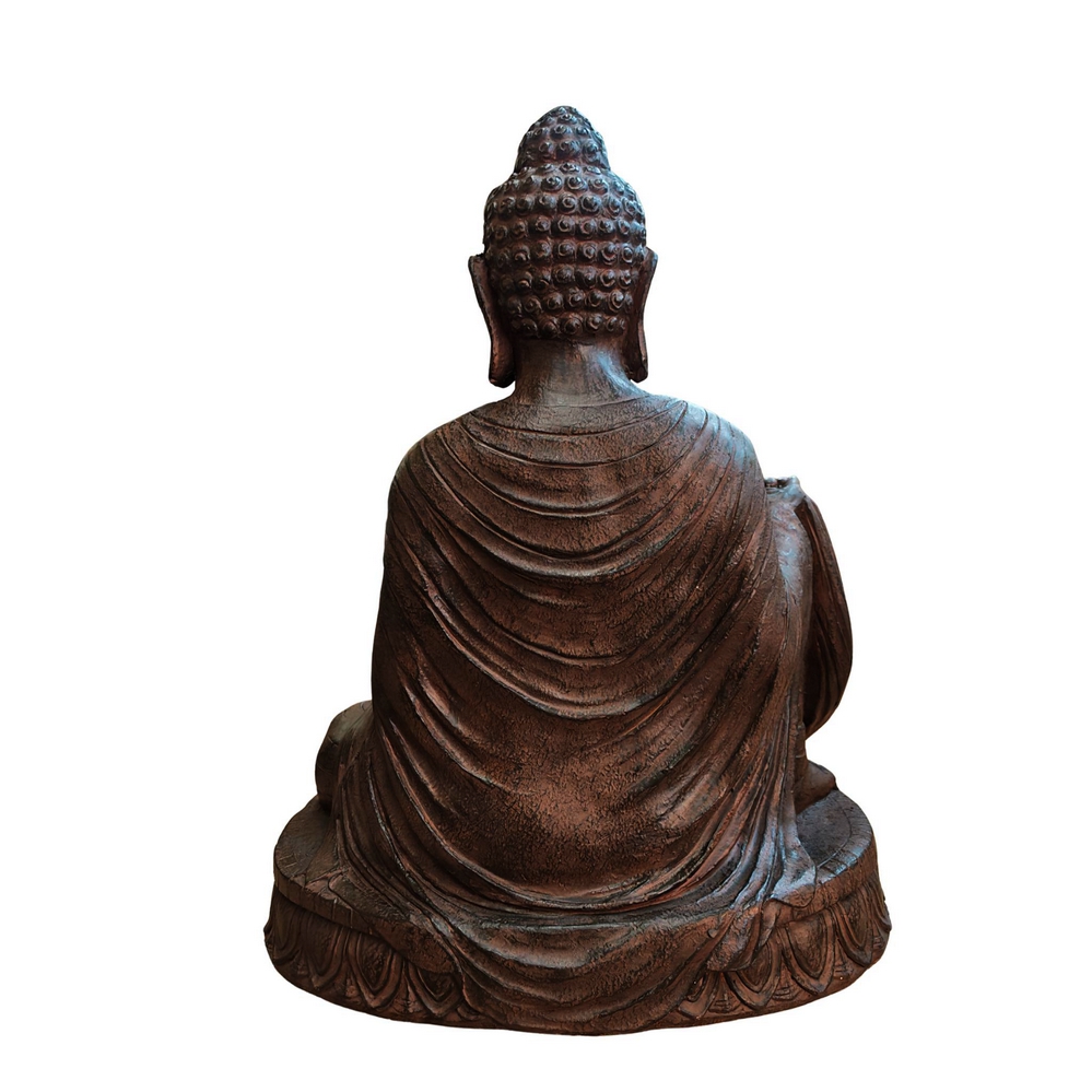 SCULPTURE BOUDDHA FIBRE DE VERRE 62.5 x 77 x 42.5 cm - Photo N°5