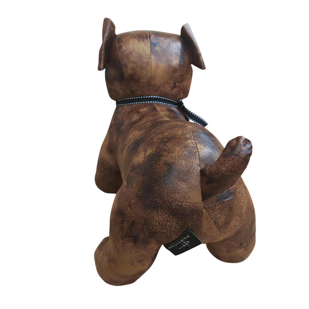 BLOQUE PORTE GRAND MODELE BULLDOG FACON VIEUX CUIR 47 X 37 X 26 CM - Photo N°5