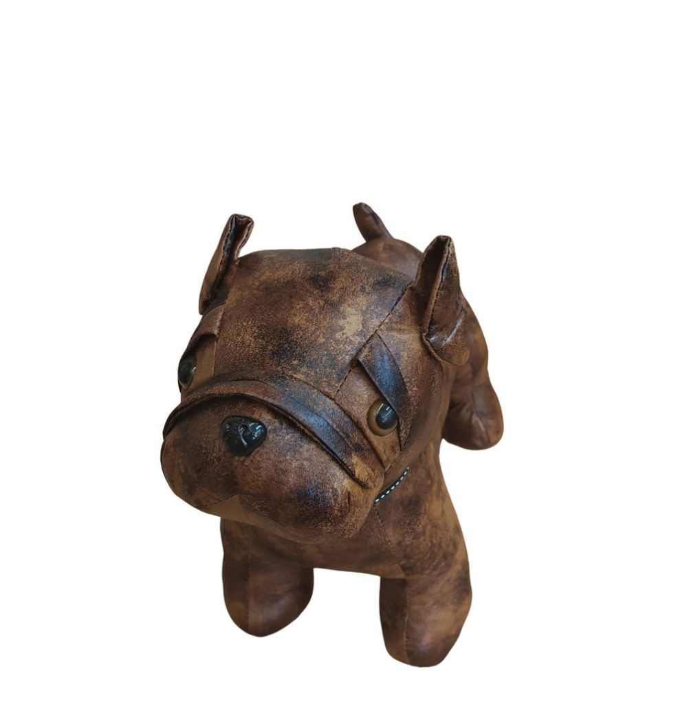 BLOQUE PORTE GRAND MODELE BULLDOG FACON VIEUX CUIR 47 X 37 X 26 CM - Photo N°3