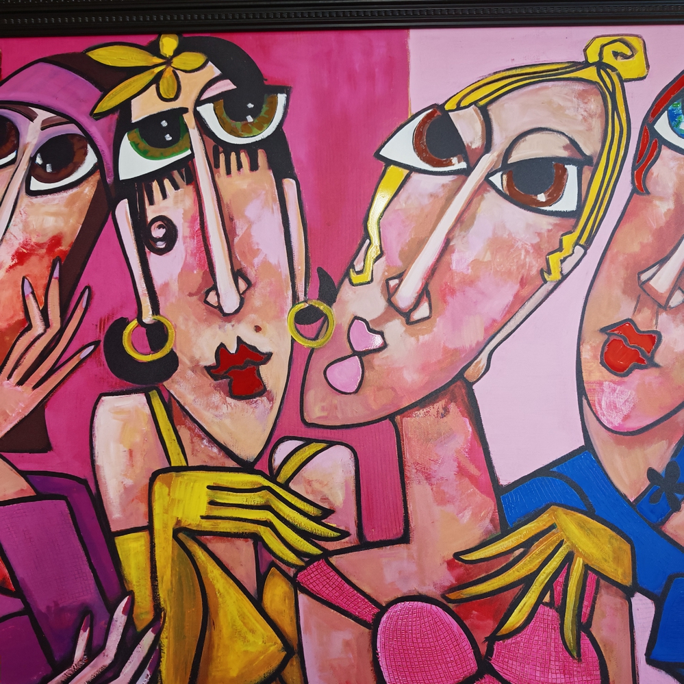 TOILE JOSEPHINE ENCADREMENT NOIR M. GONNIN 63 X 113 CM - Photo N°5