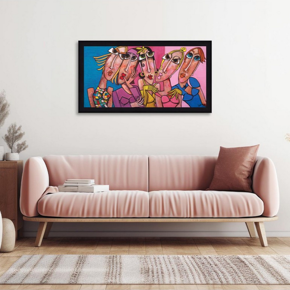 TOILE JOSEPHINE ENCADREMENT NOIR M. GONNIN 63 X 113 CM - Photo N°2