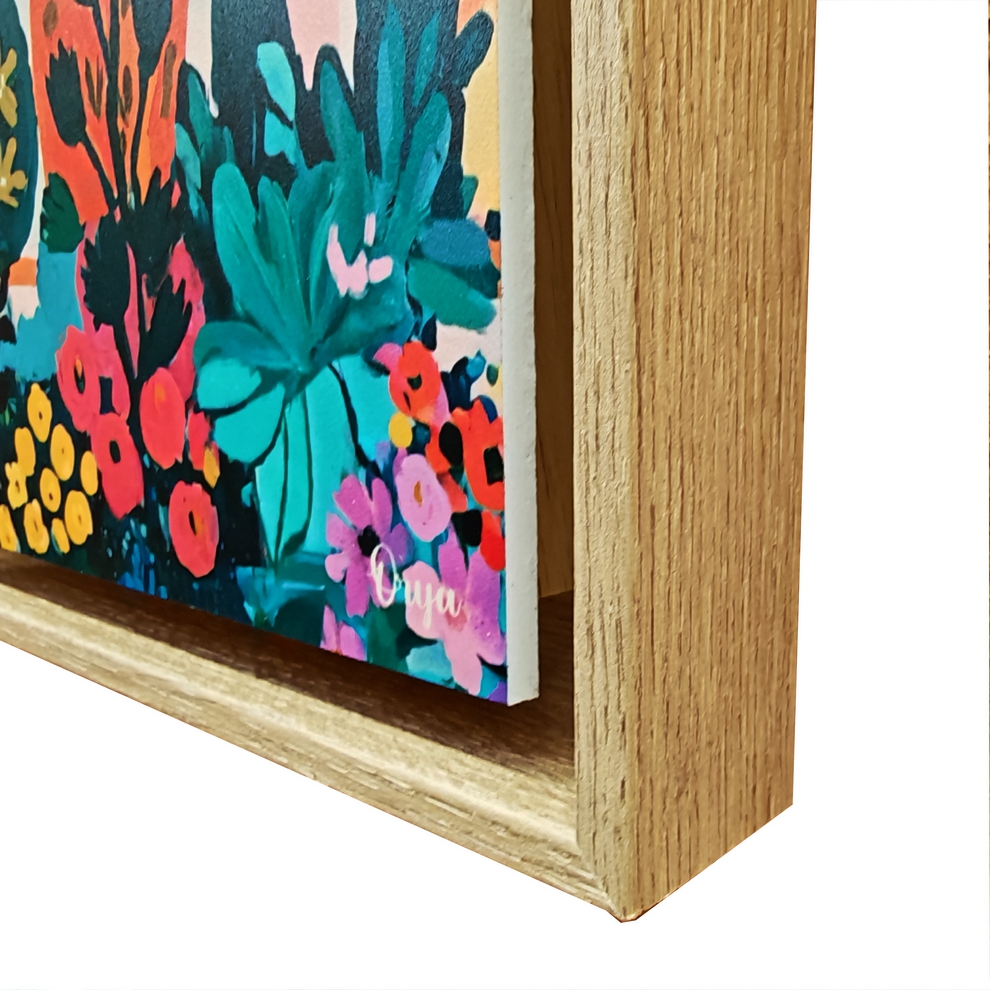 TABLEAU VILLAGE VUE MER MULTICOLORE ORYA CAF25022 26 X 36 CM - Photo N°2