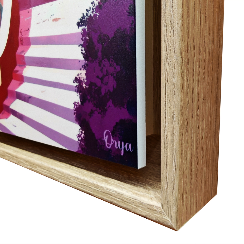 TABLEAU VILLAGE VUE MER MULTICOLORE ORYA CAF26163 26 X 36 CM - Photo N°2
