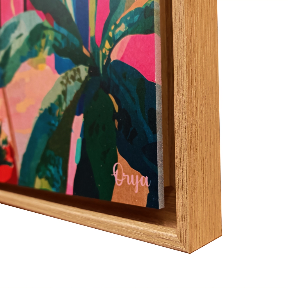 TABLEAU RUELLE VUE MER MULTICOLORE ORYA CAF26173 66 X 66 CM - Photo N°4