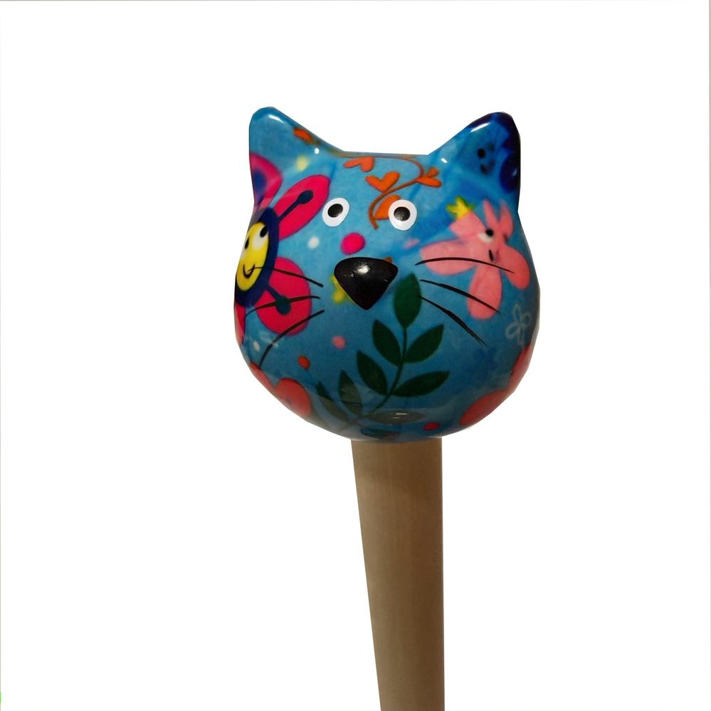 DEVIDOIR ESSUIE TOUT CHAT POMME PIDOU BLEU 15 x 33 CM - Photo N°4