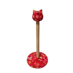 DEVIDOIR ESSUIE TOUT CHAT POMME PIDOU ROUGE 15 x 33 CM
