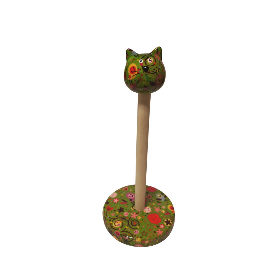 DEVIDOIR ESSUIE TOUT CHAT POMME PIDOU VERT 15 x 33 CM - Photo N°1