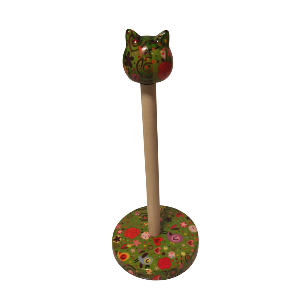 DEVIDOIR ESSUIE TOUT CHAT POMME PIDOU VERT 15 x 33 CM - Photo N°2