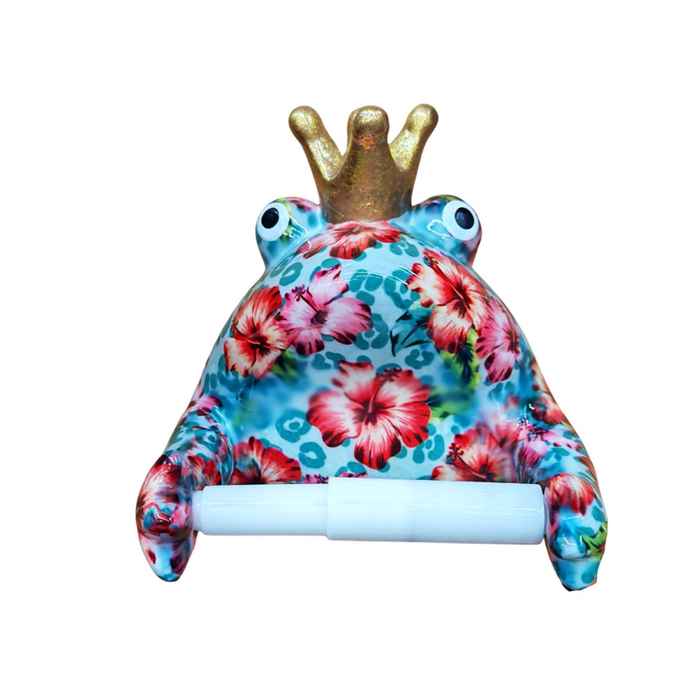 DEVIDOIR PAPIER DE TOILETTE GRENOUILLE POMME PIDOU BLEU ET DECOR MULTICOLORE - Photo N°3
