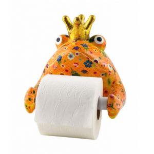 DEVIDOIR PAPIER DE TOILETTE GRENOUILLE POMME PIDOU ORANGE ET DECOR MULTICOLORE