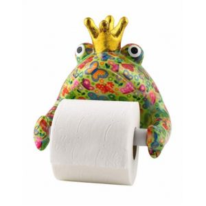 DEVIDOIR PAPIER DE TOILETTE GRENOUILLE POMME PIDOU VERT ET DECOR MULTICOLORE
