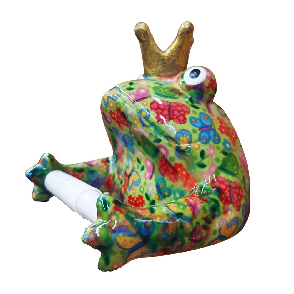 DEVIDOIR PAPIER DE TOILETTE GRENOUILLE POMME PIDOU VERT ET DECOR MULTICOLORE - Photo N°3