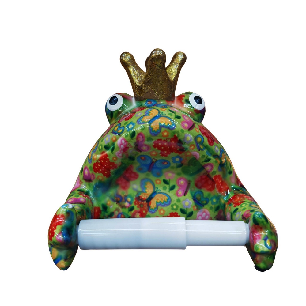 DEVIDOIR PAPIER DE TOILETTE GRENOUILLE POMME PIDOU VERT ET DECOR MULTICOLORE - Photo N°2