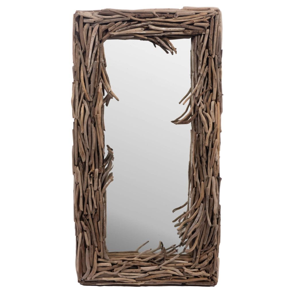 MIROIR EN BOIS FLOTTE MALDIVES 68 X 128 X 9 CM - Photo N°1