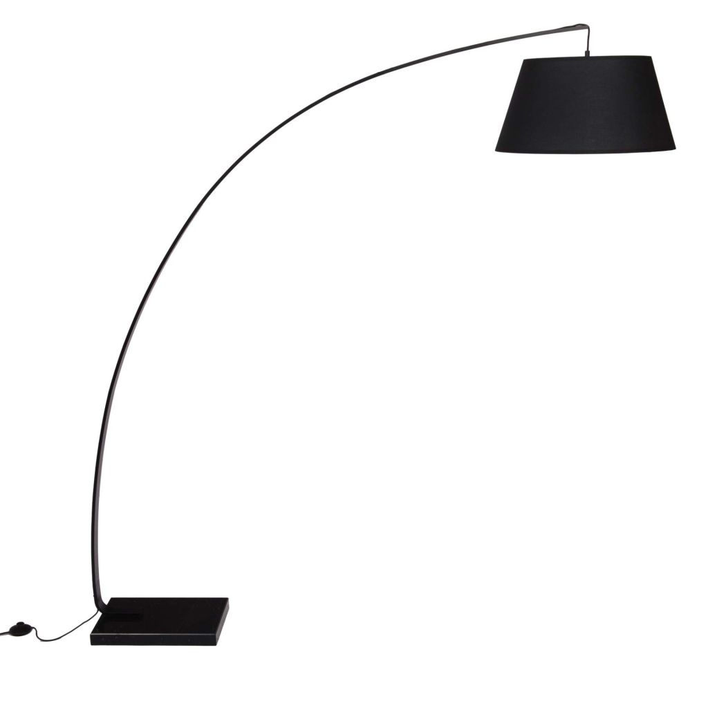 LAMPE A ARC ARCHI ABAT-JOUR CONIQUE NOIR  163 X 183 X 50 CM - Photo N°1