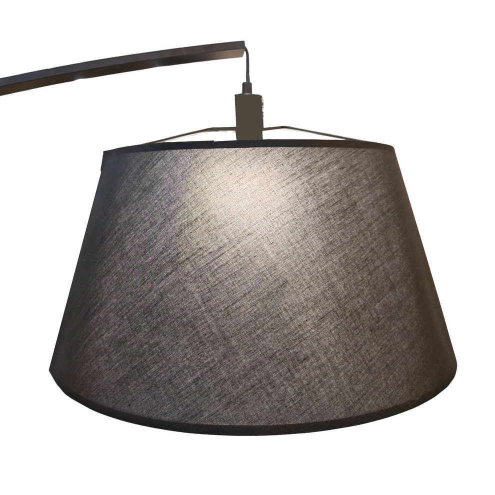 LAMPE A ARC ARCHI ABAT-JOUR CONIQUE NOIR  163 X 183 X 50 CM - Photo N°2